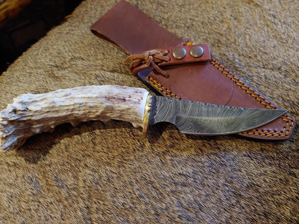 Small Damascus with Sheath – Apple Creek Whitetails