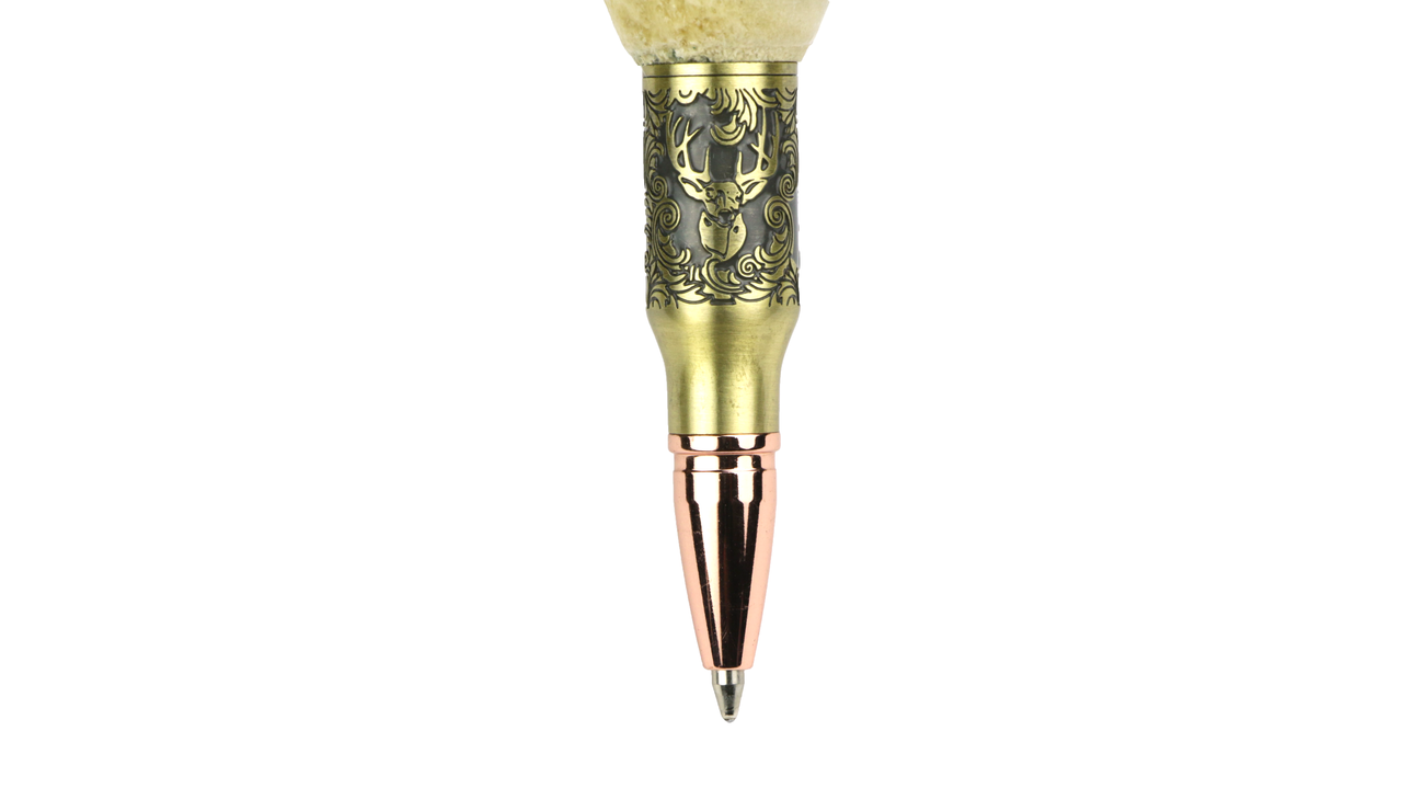 Buck Bolt Action Antler Pen - Gold